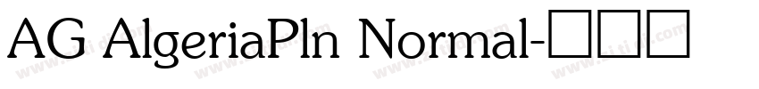 AG AlgeriaPln Normal字体转换